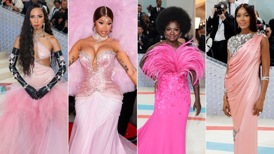 Veja os famosos que usaram rosa, cor que Karl Lagerfeld odiava, no MET Gala