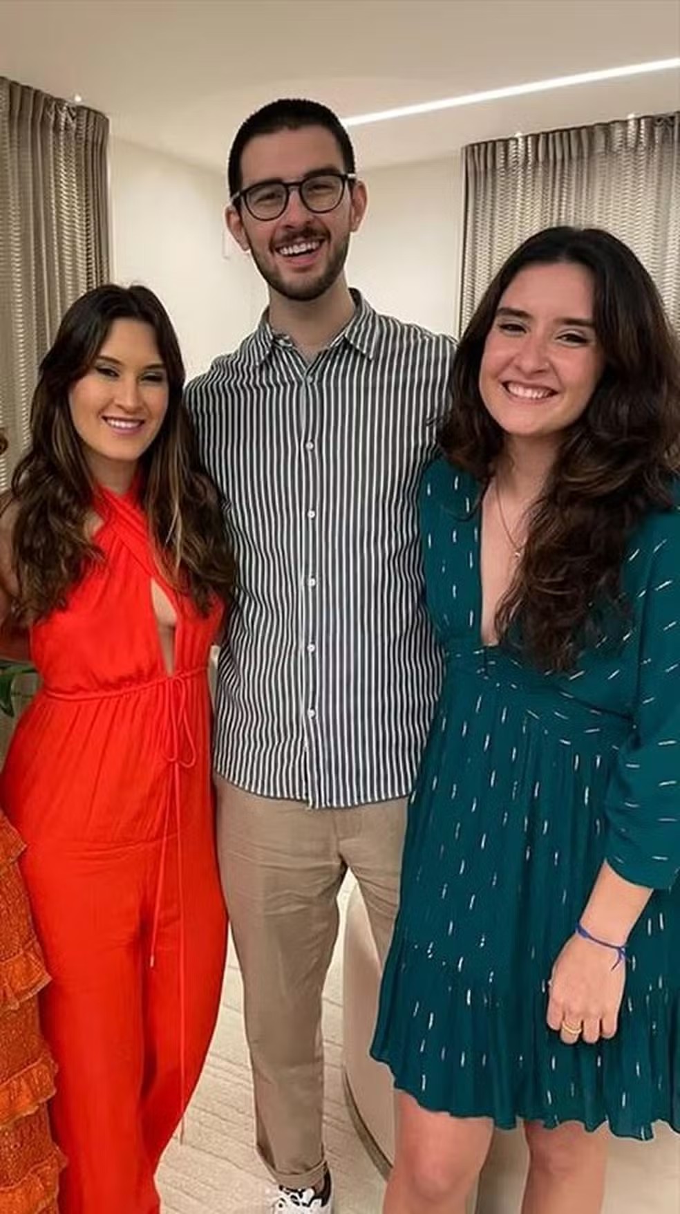 Beatriz, Vinicius e Laura Bonemer — Foto: Reprodução/Instagram