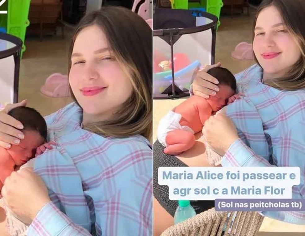 Virginia Fonseca e a filha recém-nascida, Maria Flor (Foto: Reprodução/Instagram) — Foto: Quem