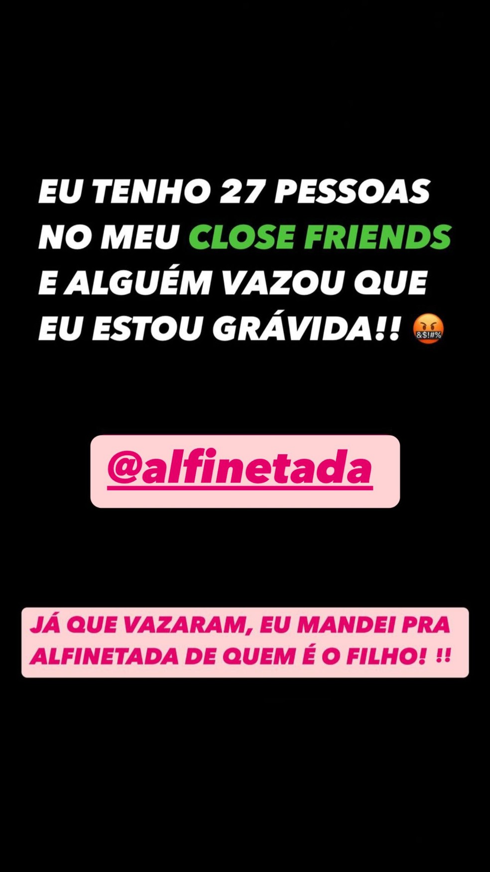 Story de Nayara Awuada — Foto: Reprodução/Instagram