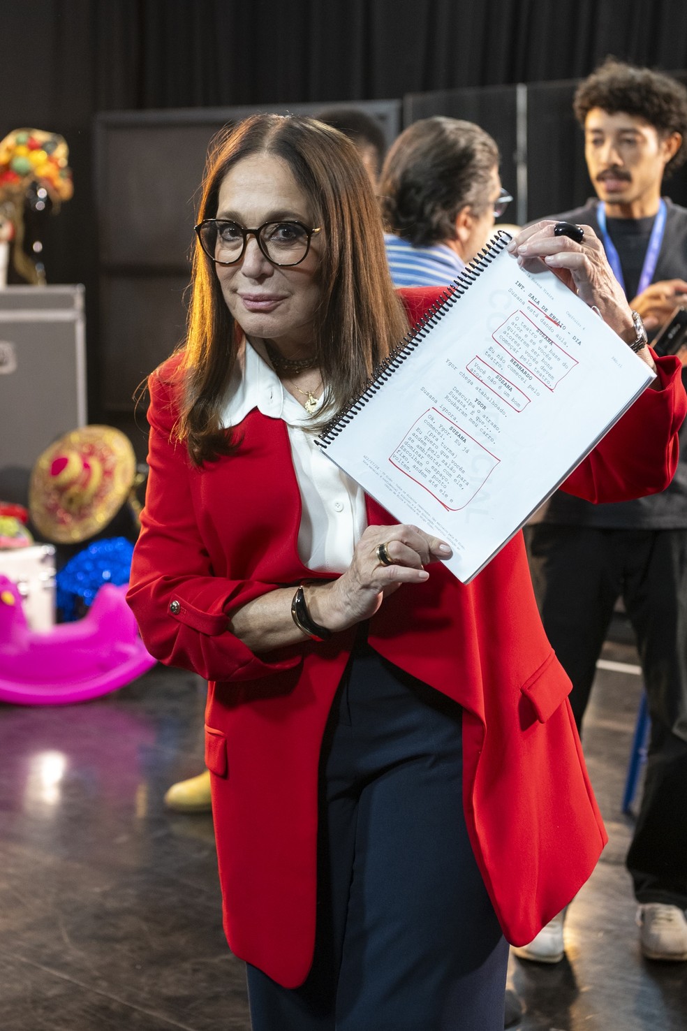 Susana Vieira nos bastidores de gravação de série vertical do GloboPop — Foto: Estevam Avellar/TV Globo