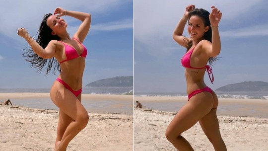 Larissa Manoela curte dia de praia no Rio: "Al (ma r)"