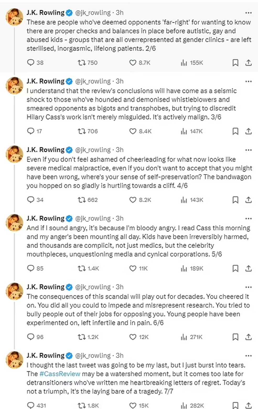 J.K. Rowling, autora de 'Harry Potter', ataca atores da saga que ...