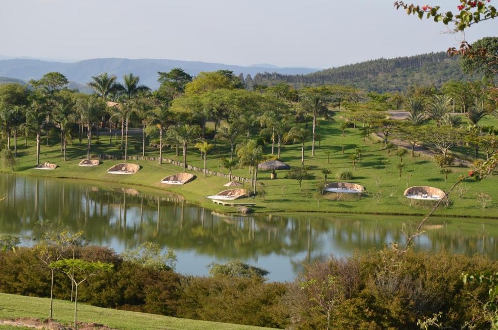Hotel luxuoso no campo marca a renovação de votos de Maira Cardi e Thiago Nigro — Foto: Reprodução