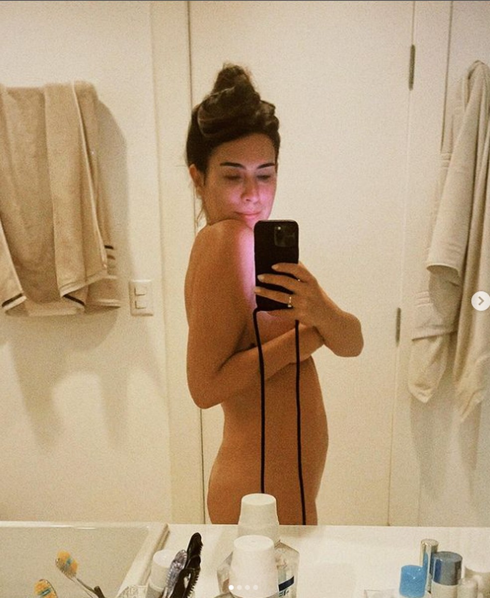Grávida, Fernanda Paes Leme mostra evolução da barriga de primeira filha