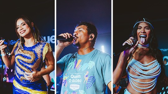 Funk, pagode, pop, axé e samba marcam a última noite de shows do Camarote Quem O Globo