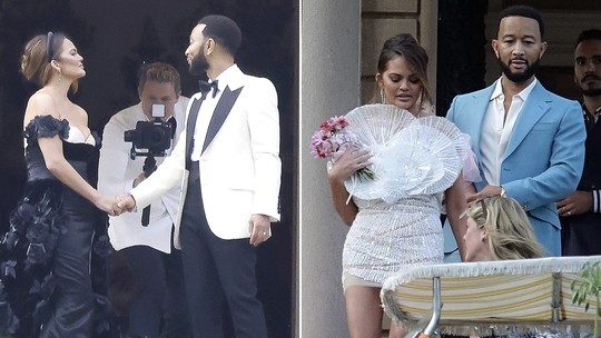 Chrissy Teigen e John Legend renovam votos onde se casaram há 10 anos, na Itália