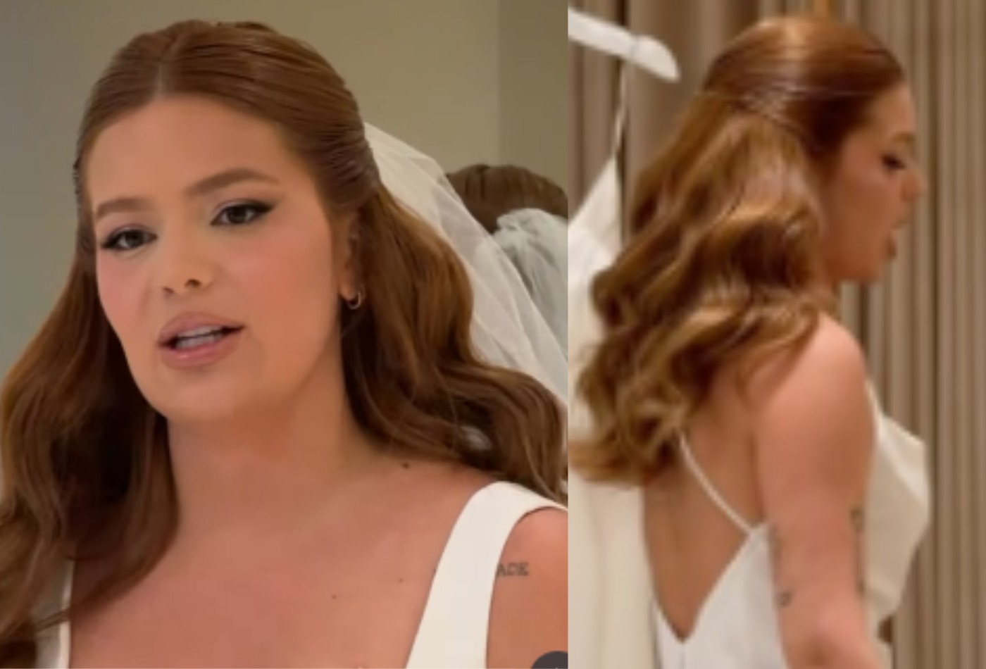 Viih Tube reprova cabelo ao se ver com visual completo de noiva antes de casamento com Eliezer: 