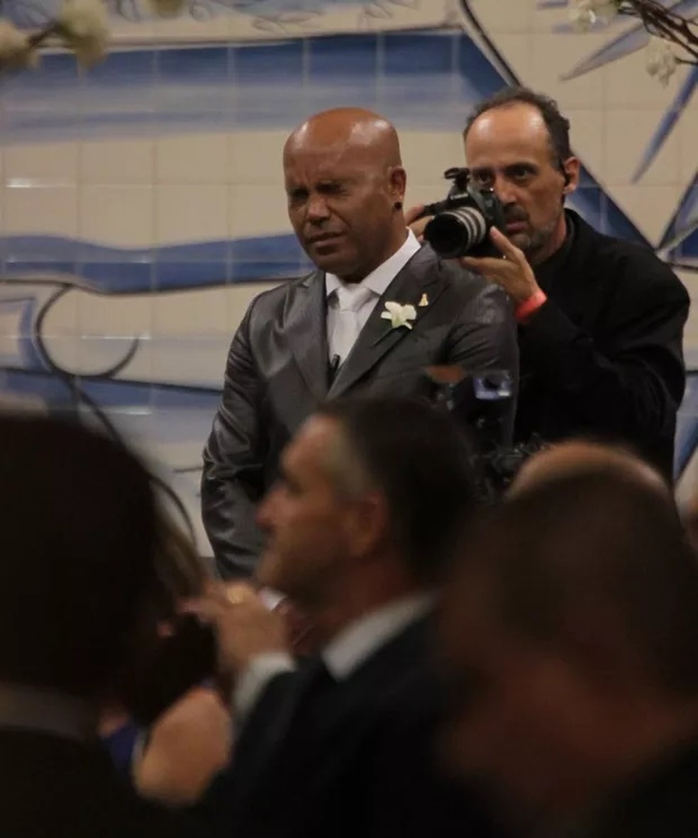 Rick em cerimônia da casamento realizada em 2015 — Foto: Denilson Santos, Marcelo Brammer e Joshua Bryan/AgNews