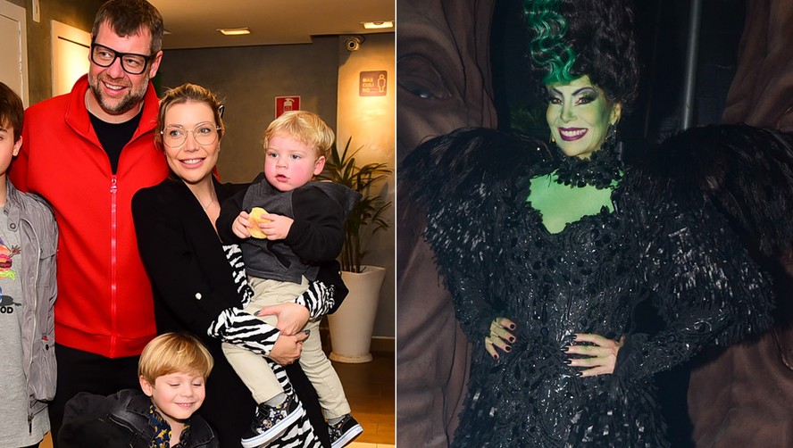 Luiza Possi e Cris Gomes com os filhos prestigiam 'O Mágico de Oz, com Danielle Winits