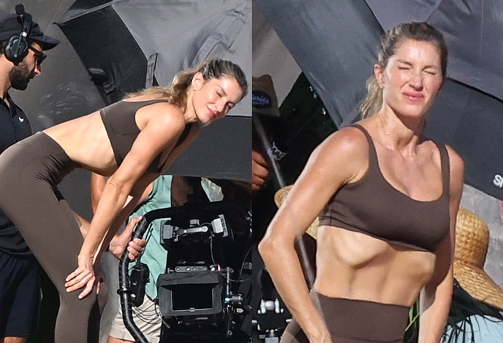 Gisele B&uuml;ndchen exibe elasticidade impressionante e barriga negativa em ensaio na praia &mdash; Foto: The Grosby Group