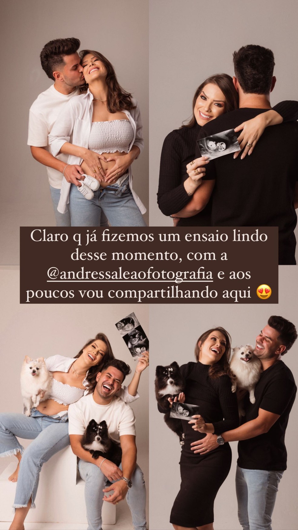 Débora Lyra e Gabriel Gava anunciam que esperam primeiro bebê  — Foto: Instagram