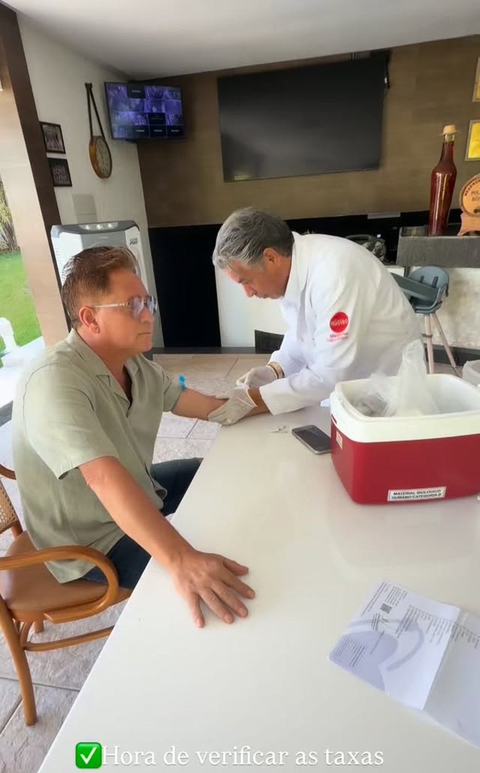 Leonardo fez novos exames — Foto: Reprodução/Instagram