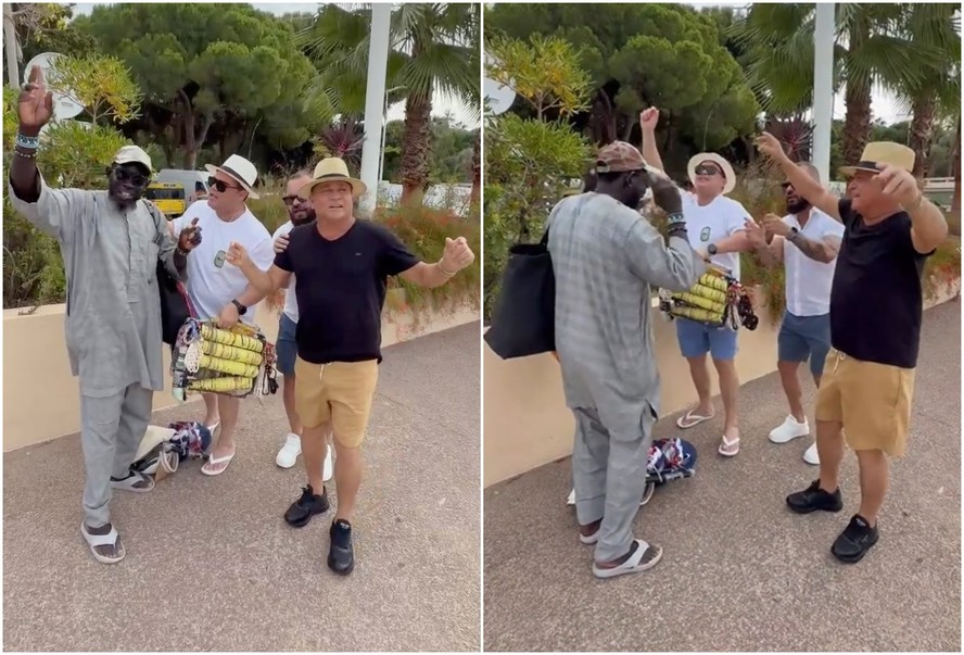 Leonardo dança com vendedor ambulante na França e diverte a web: 'Que ...