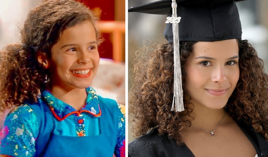 Antes e depois: Gabriella Saraivah, como Tati, em 'Chiquititas' e com o visual atual