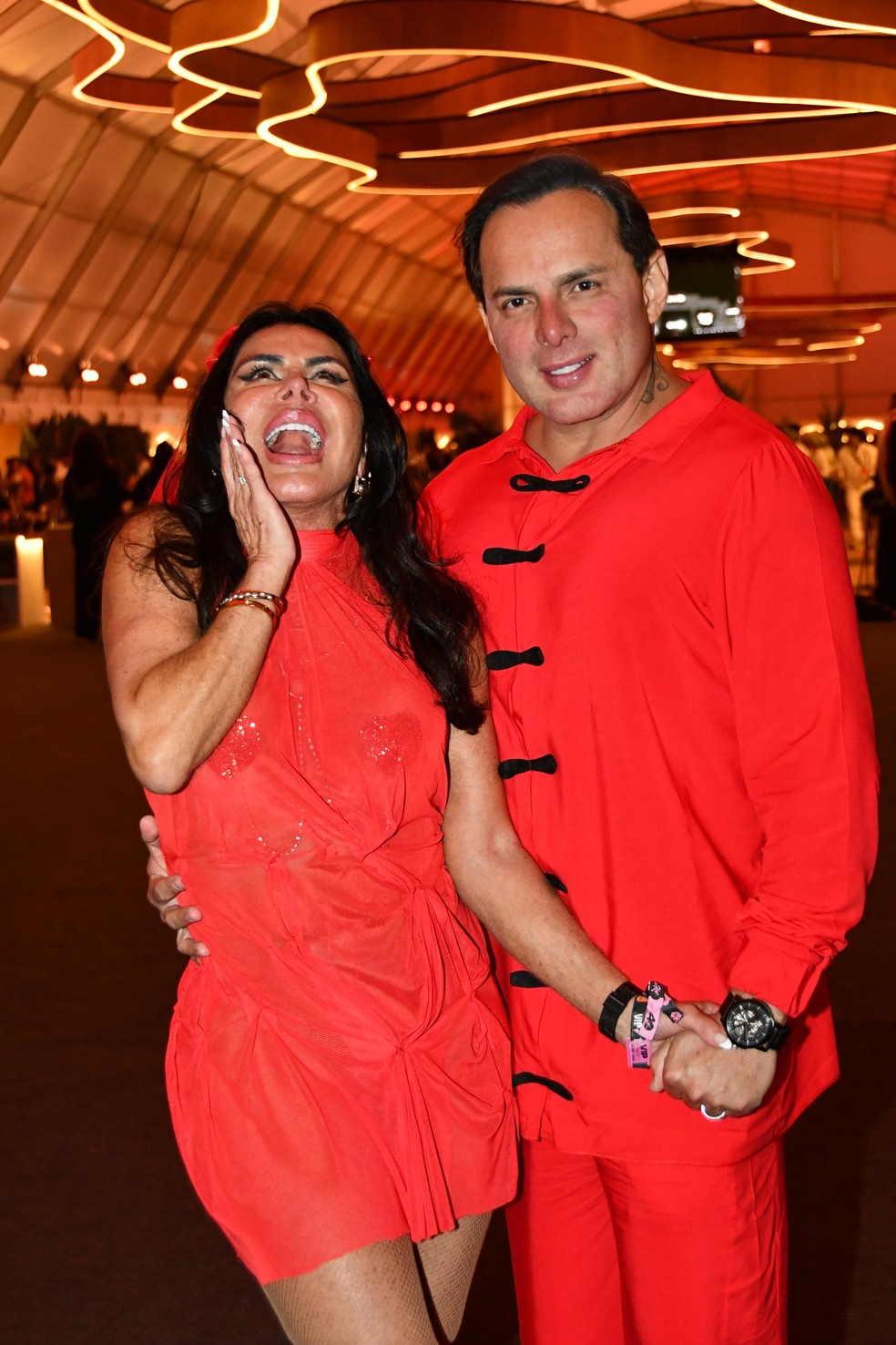 Gretchen e marido Esdras no Rock in Rio — Foto: Rômulo Guimarães/ CS EVENTOS
