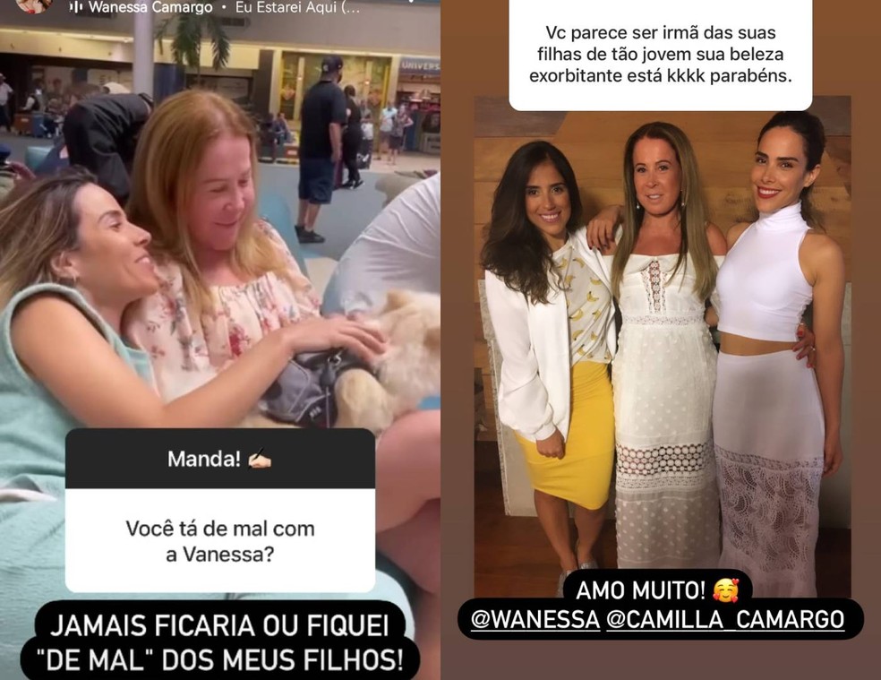 Zilu posta foto com Wanessa e Camilla após internauta dizer que