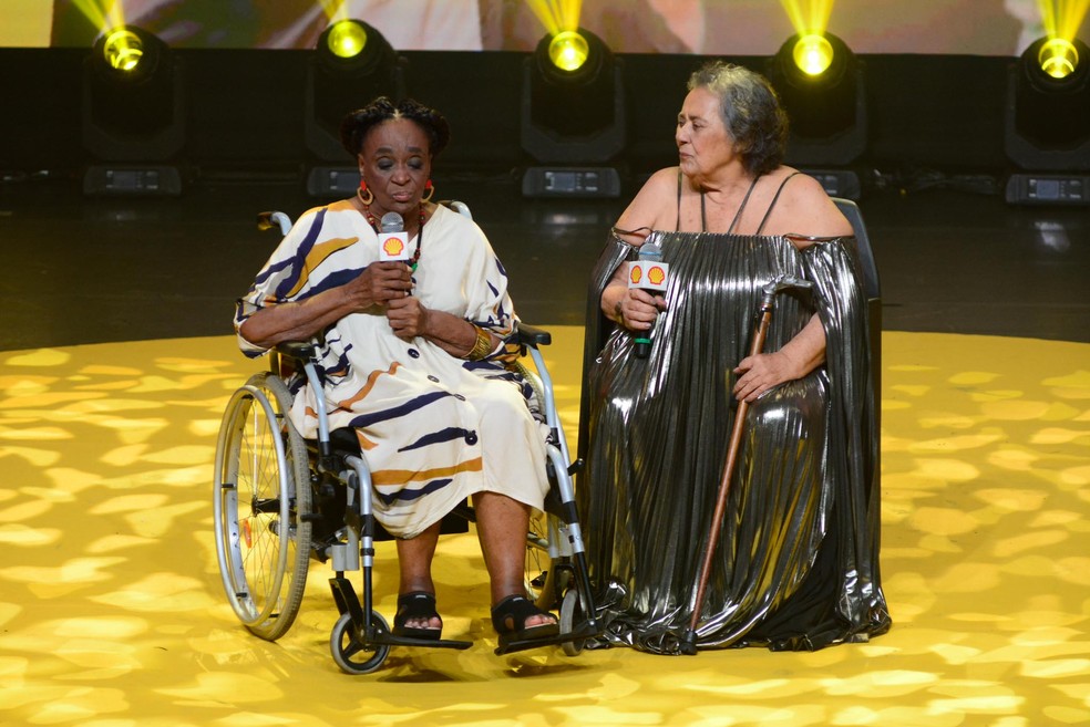  Léa Garcia e Teuda Bara, as homenageadas do Prêmio Shell 2023 — Foto: Webert Belício/AgNews