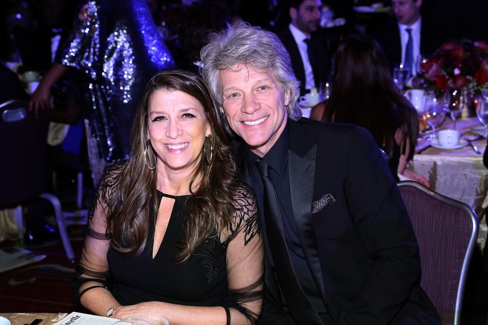 Jon Bon Jovi e a mulher, Dorothea Hurley — Foto: Getty Images