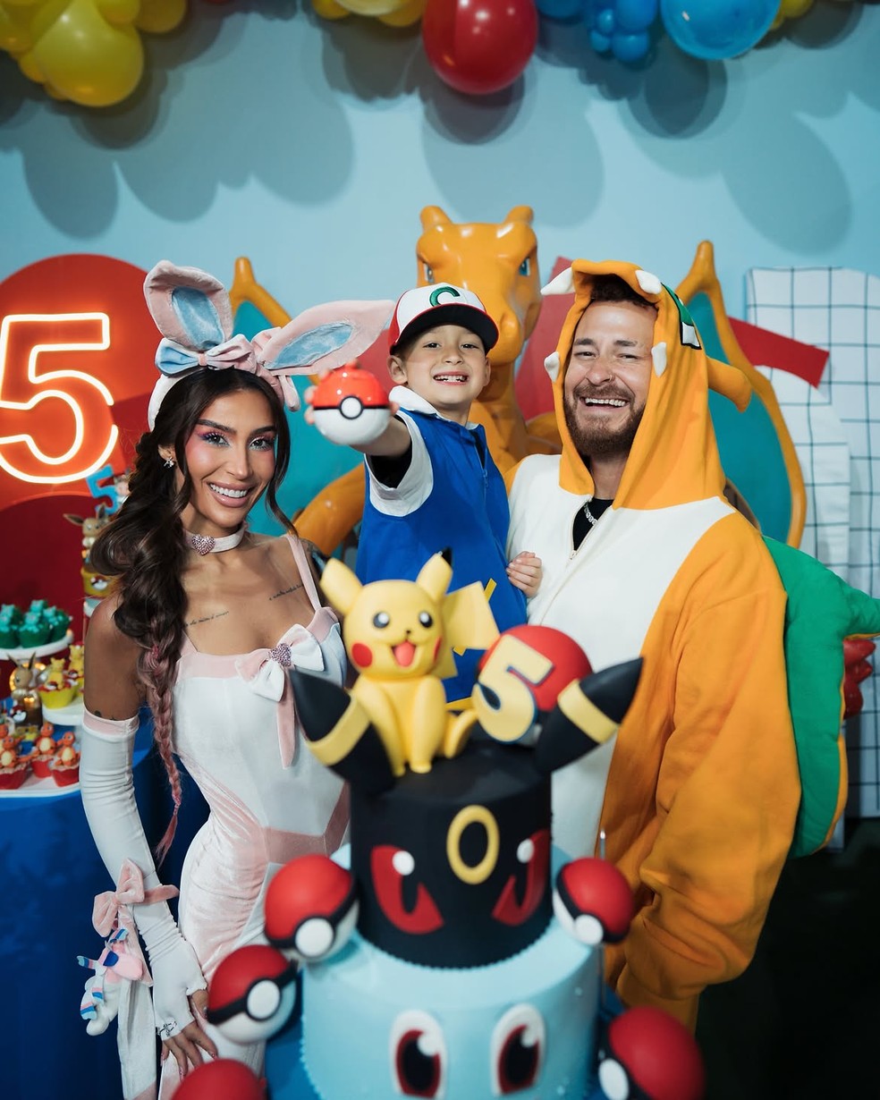 Bianca Andrade e Fred Bruno no aniversário de cinco anos de Cris — Foto: Reprodução/Instagram