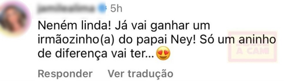 Internauta mencionou suposto terceiro filho de Neymar em Instagram de fofocas &mdash; Foto: Reprodu&ccedil;&atilde;o/Instagram