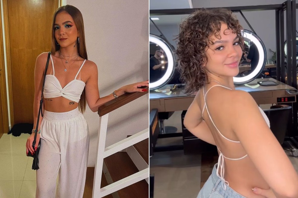 Mel Maia antes e depois da transição capilar — Foto: Reprodução/Instagram