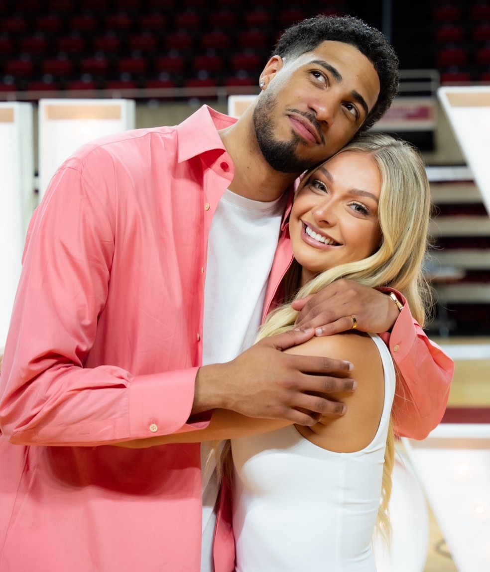 Jade Jones e o noivo, o jogador de basquete da NBA Tyrese Haliburton — Foto: Reprodução/Instagram