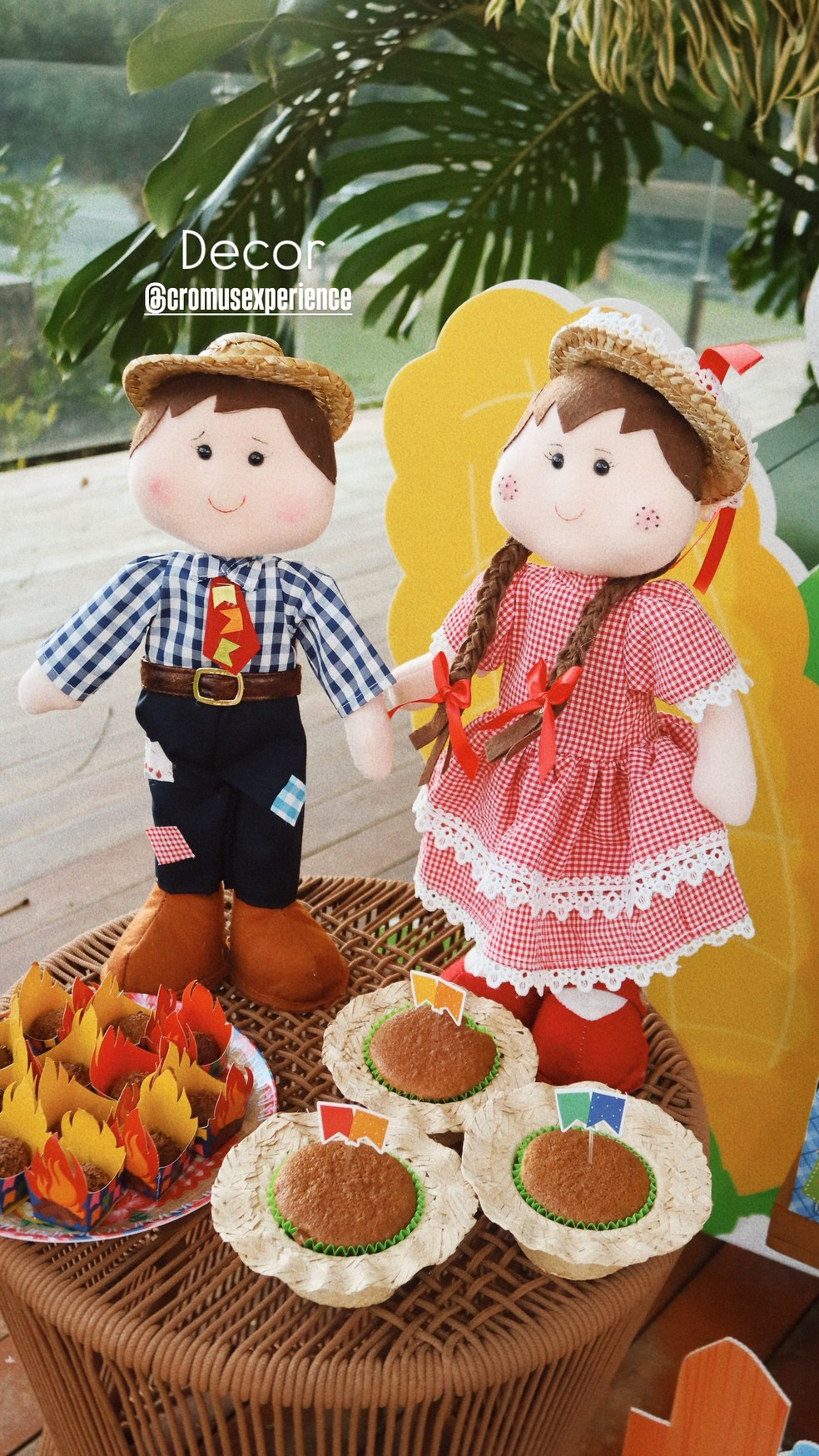 Ana Paula Siebert organiza de última hora festa junina para família Justus — Foto: Reprodução | Instagram