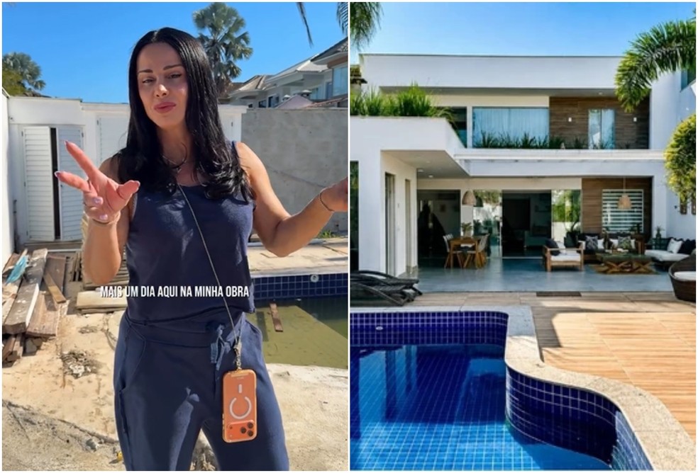 Nova casa de Viviane Araujo está em obra — Foto: Reprodução/Instagram