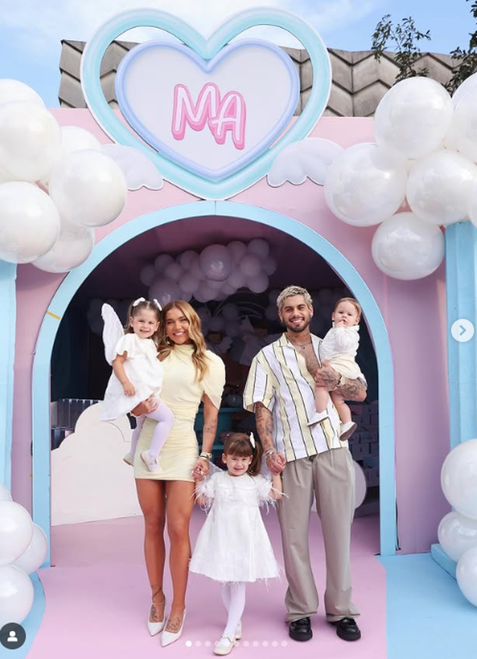 Virginia Fonseca e Zé Felipe celebram 4 anos de Maria Alice — Foto: Reprodução/Instagram Zé Felipe e Virginia Fonseca