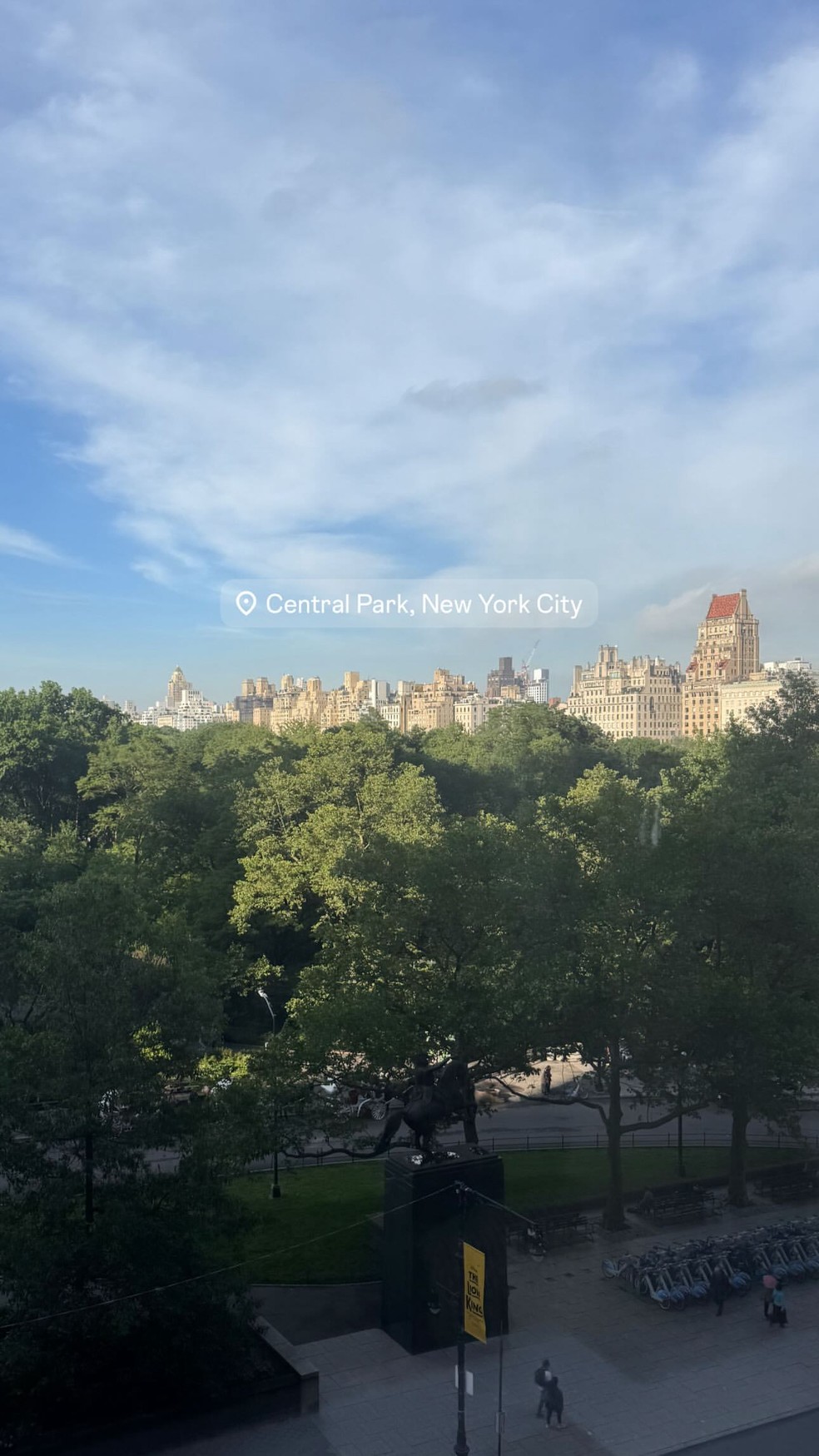 Francisco Gil posta de Nova York — Foto: Reprodução Instagram
