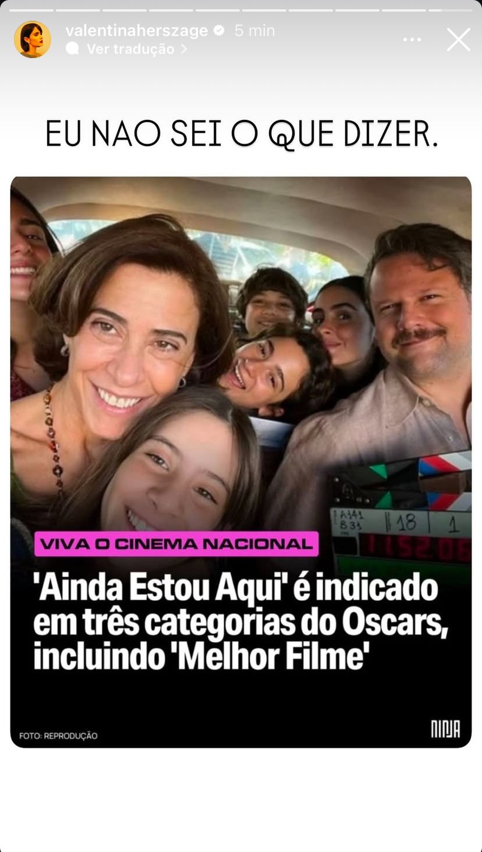 Post de Valentina Herszage — Foto: Reprodução | Instagram