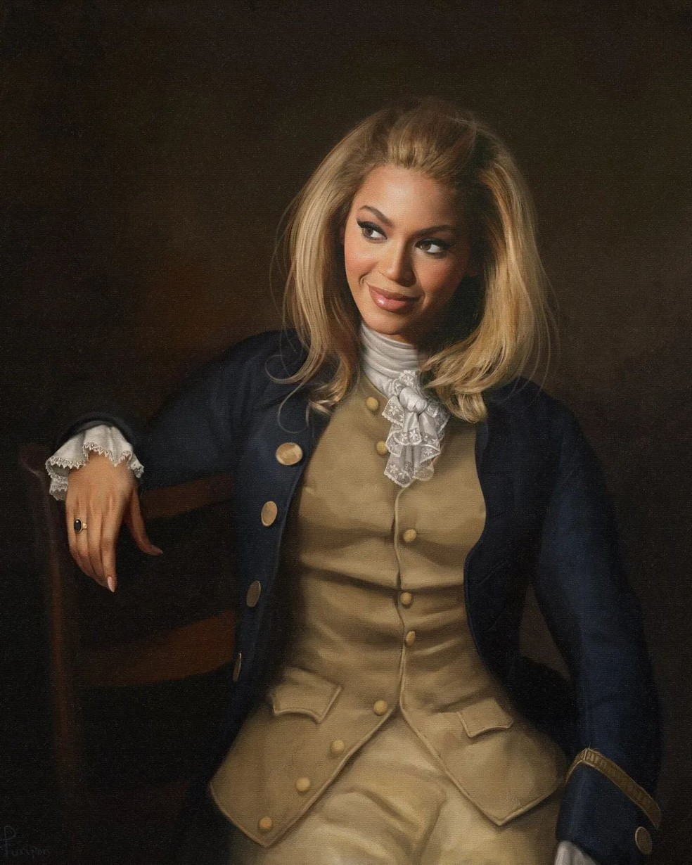 Rihanna, Beyoncé, Adele e outras celebridades viram pinturas a óleo ...