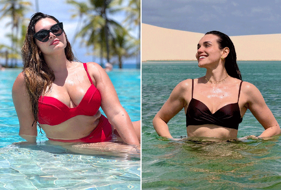Letícia Gomes antes e depois de perder 23 quilos — Foto: Acervo pessoal