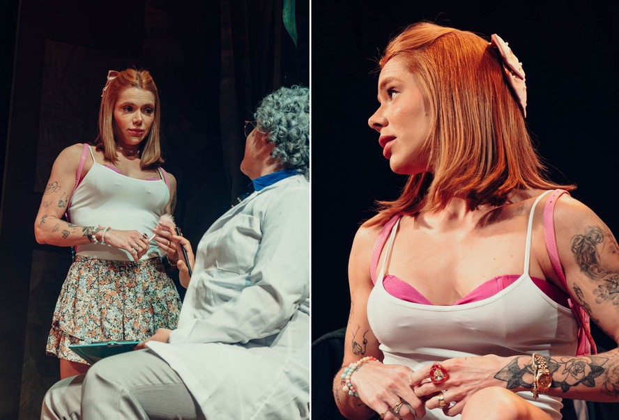 Thaís Vasconcellos na aula de teatro