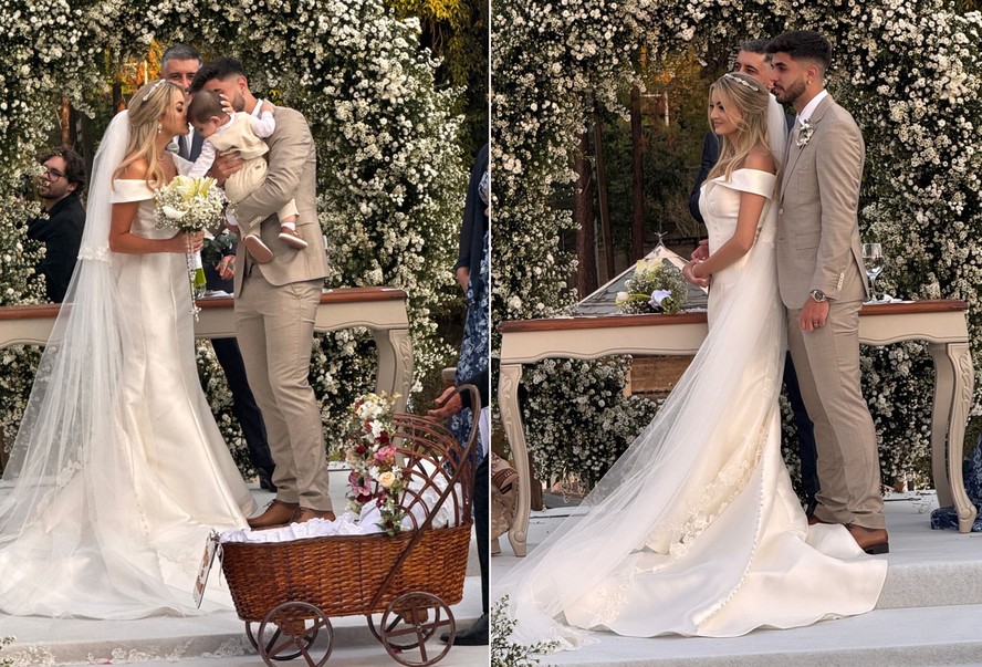 Lucas Beraldo, jogador do PSG e da Seleção, se casa com Rafaela Albino 