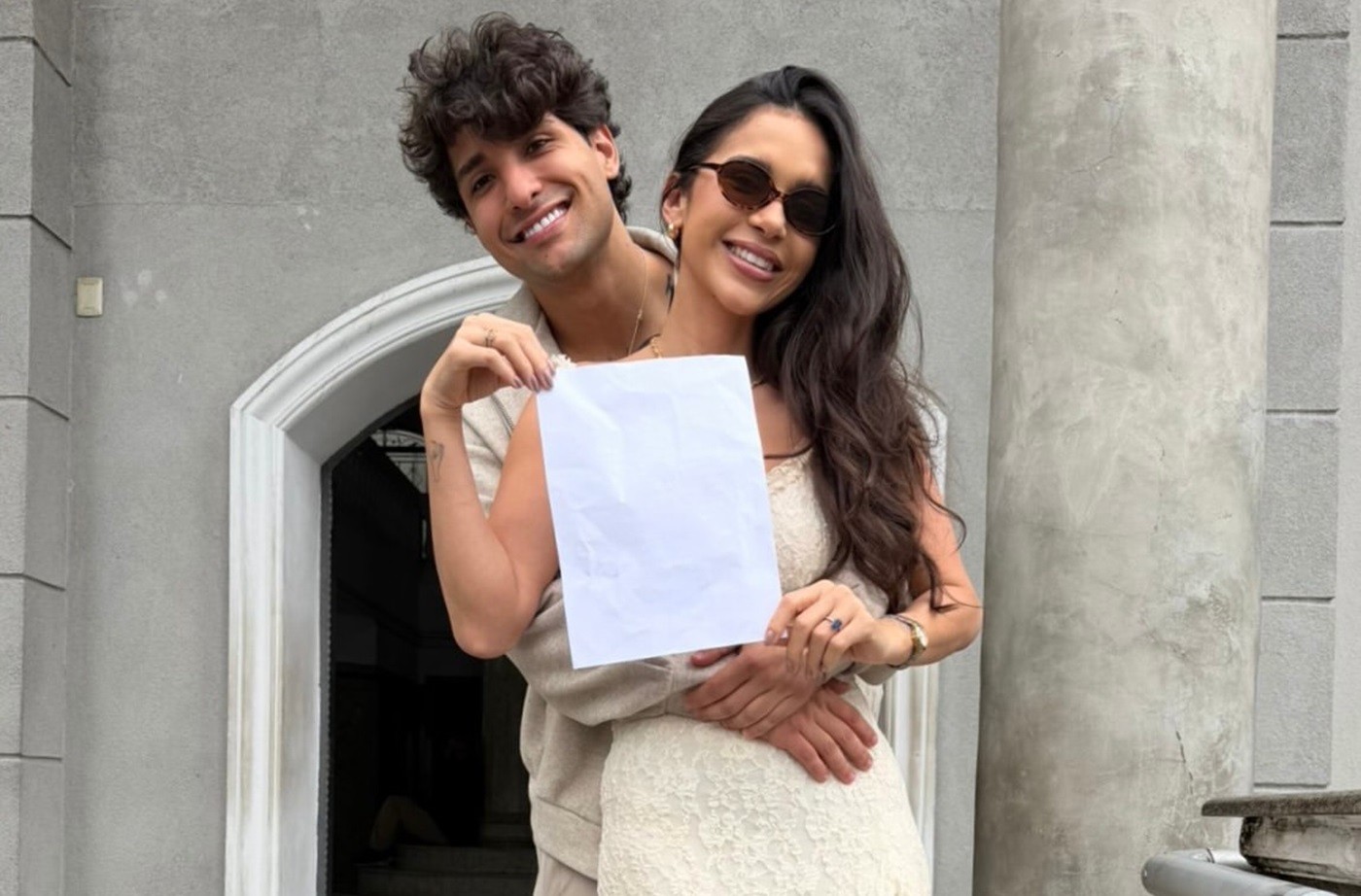 Casamento secreto: Ex-BBB Gizelly Bicalho celebra união com Cauê Fantin - Foto