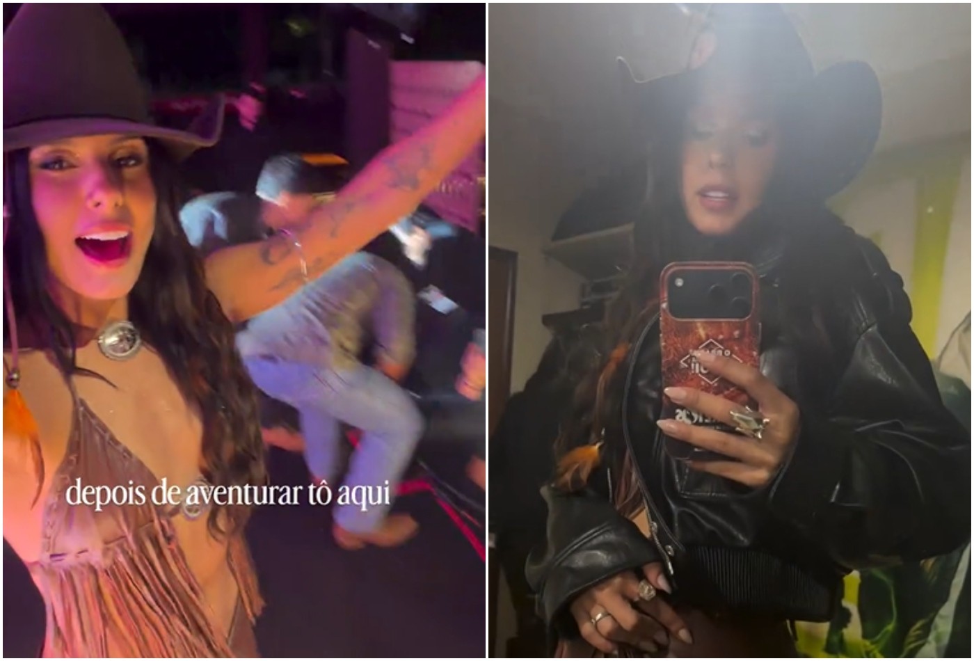 Após show, Ana Castela curte noitada em Barretos e rasga calça no bumbum: 