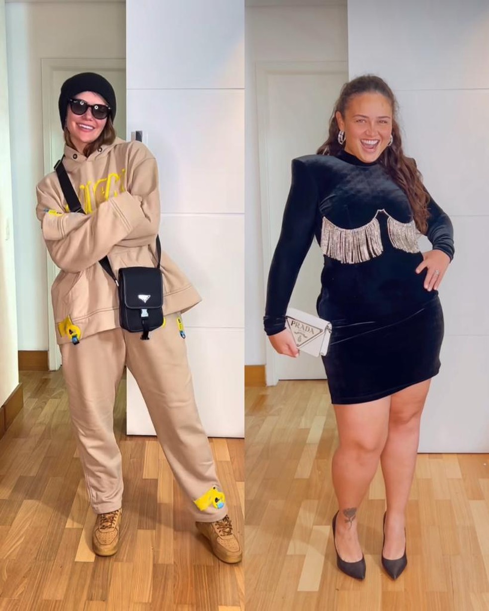 Marcela Mc Gowan e Luiza Martins usam roupas uma da outra — Foto: Reprodução/Instagram