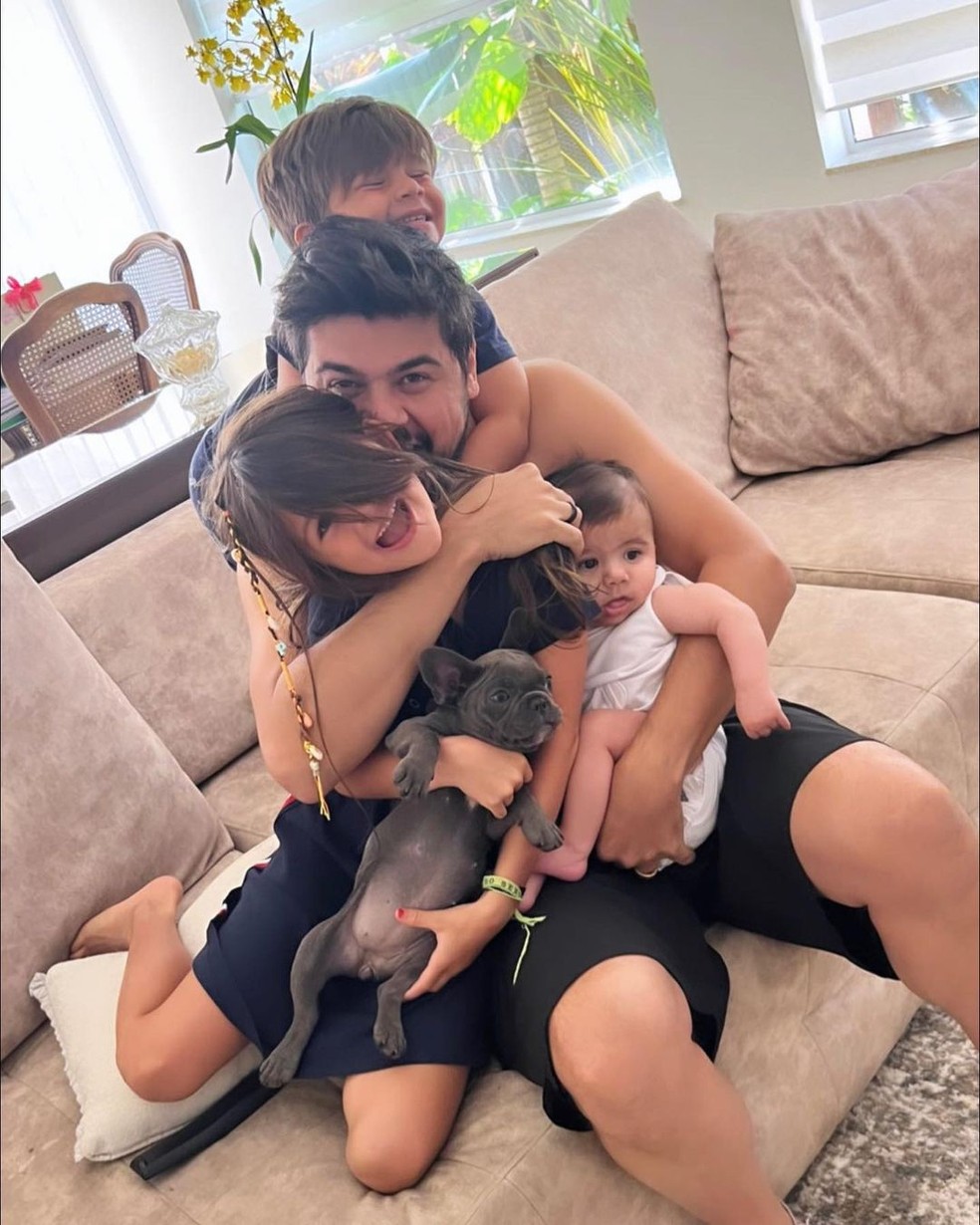 Cristiano com os filhos — Foto: Reprodução/Instagram