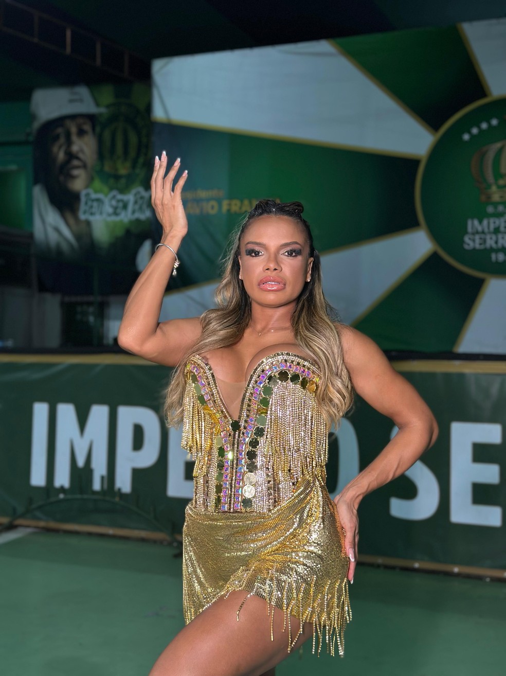 Quitéria Chagas, rainha de bateria da Império Serrano — Foto: Hella