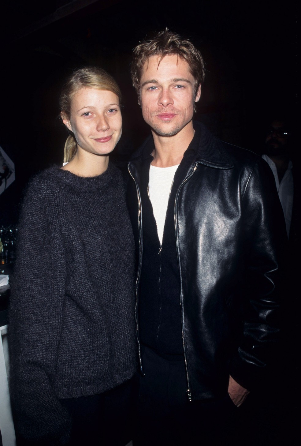 Gwyneth Paltrow e Brad Pitt na época do namoro — Foto: Getty Images