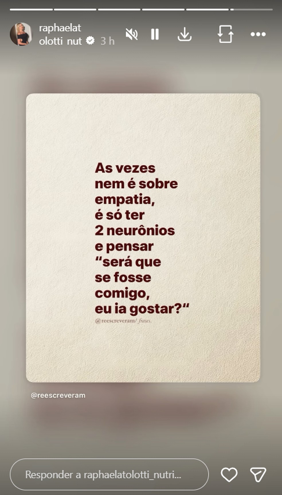 Story da ex-namorada de Matheus Vargas — Foto: Reprodução/Instagram