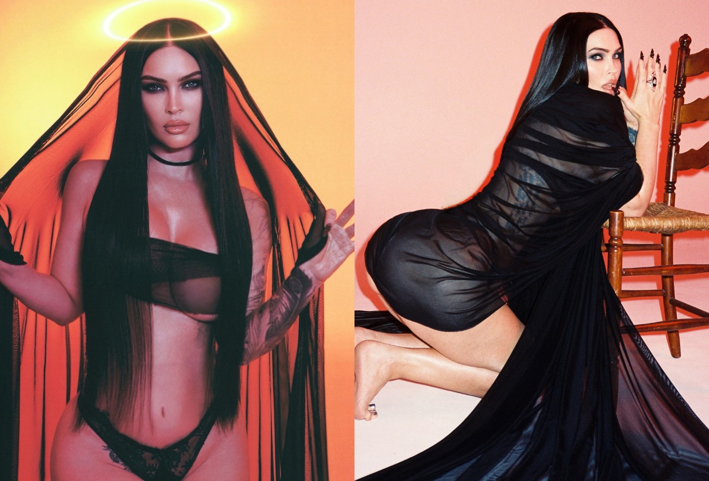 Megan Fox posa de lingerie transparente em novo ensaio gótico e web reage; veja fotos
