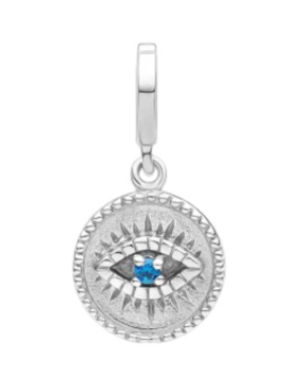 Charm Olho Grego Cravejado em Prata 925