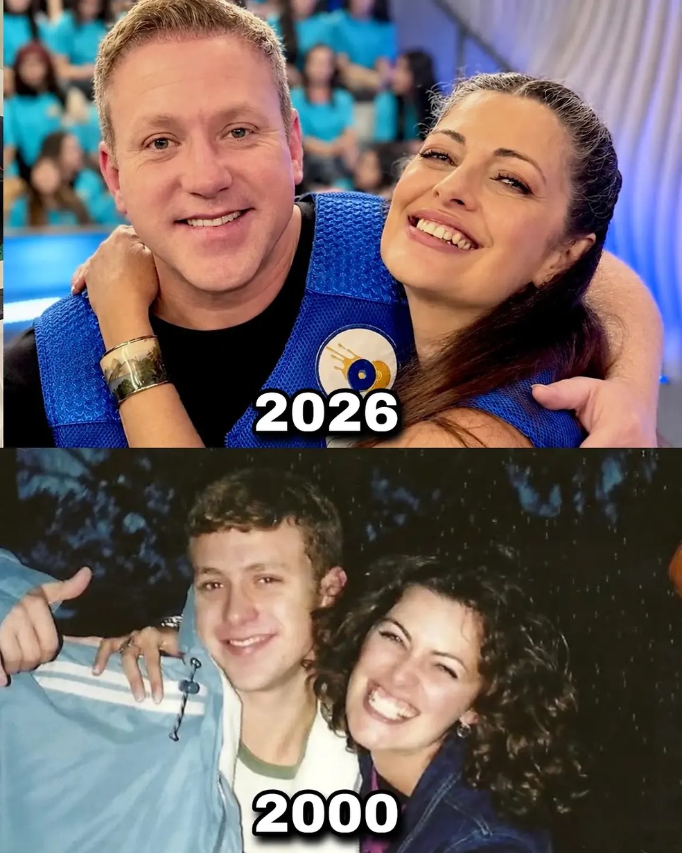 Sérgio Honjdakoff e Giselle Tigre fazem 'antes e depois' após 26 anos de 'Malhação' — Foto: Reprodução/Instagram