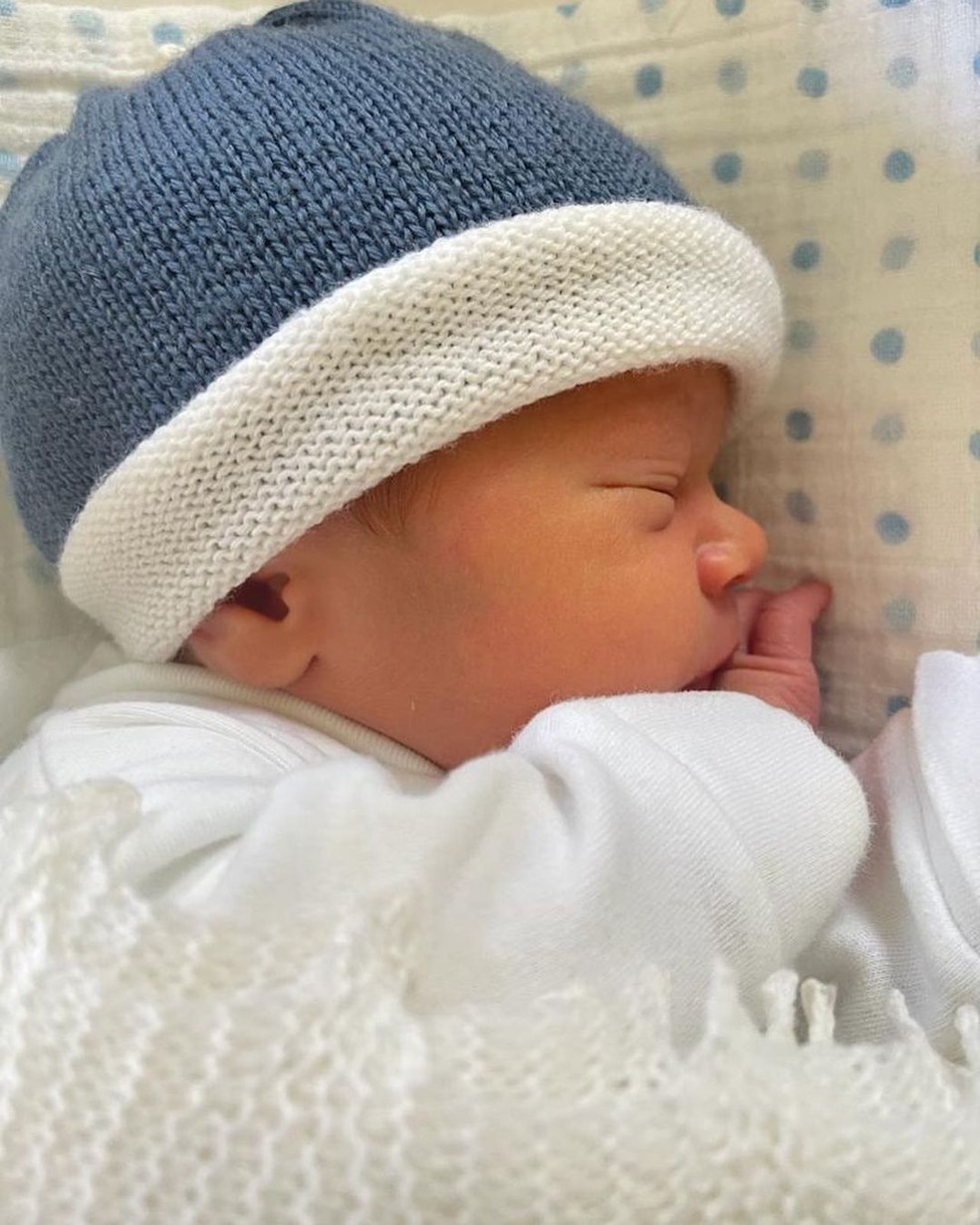 Ernest George Ronnie Brooksbank, segundo filho da princesa Eugenie — Foto: Reprodução/Instagram