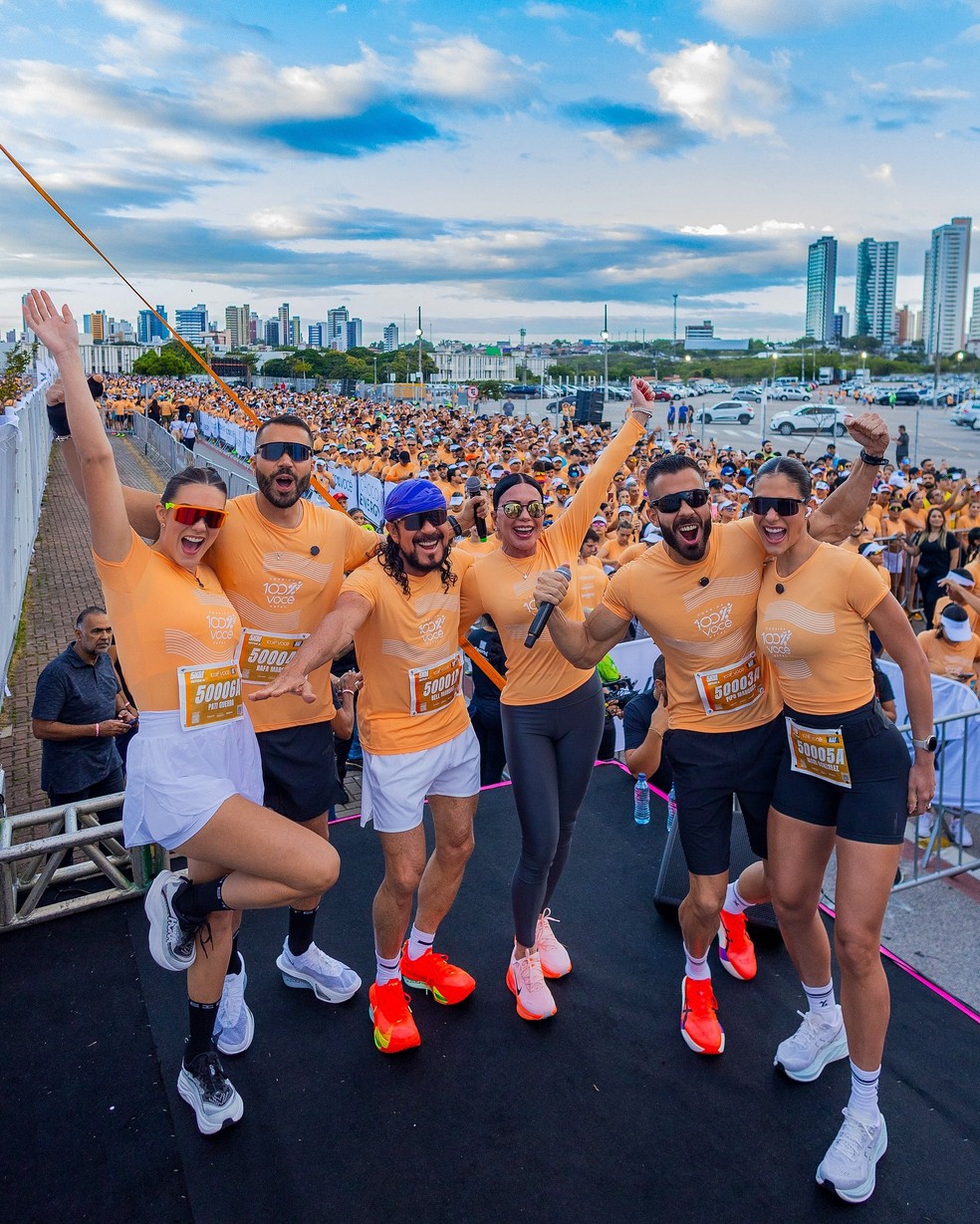 Bell Marques com a fam&iacute;lia na Corrida 100% Voc&ecirc; &mdash; Foto: Reprodu&ccedil;&atilde;o | Instagram