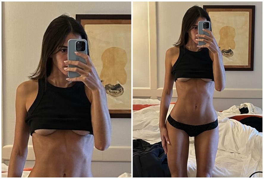 Bruna Marquezine deixa fãs babando com selfie underboob no espelho