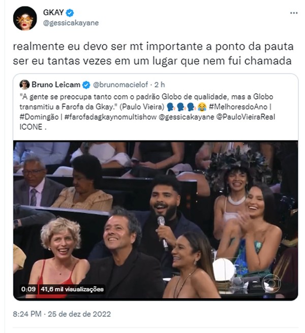 Gkay desabafa após ser alvo de chacota no Melhores do Ano: 'Me fere em ...